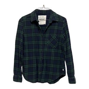 Garage Flannel Shirt in Green and Blue